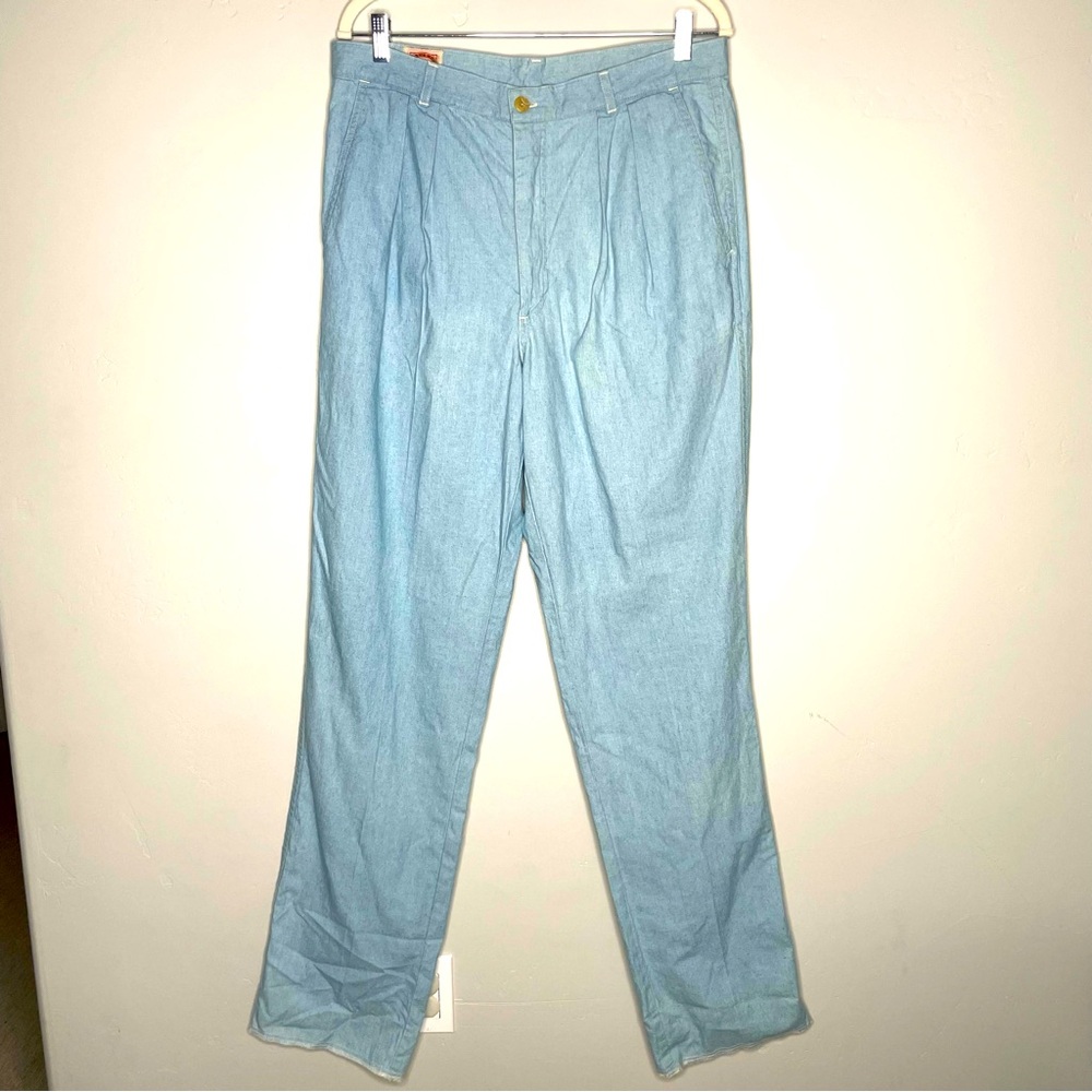 Banana Republic Vintage Cotton‎ Trouser Pants Size 34 NWOT Light Baby Blue